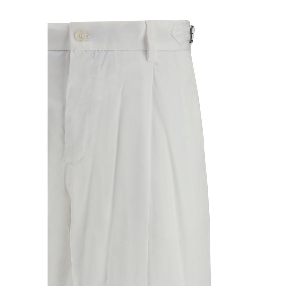 Dolce & Gabbana White Cotton Casual Pants | Regal Royce