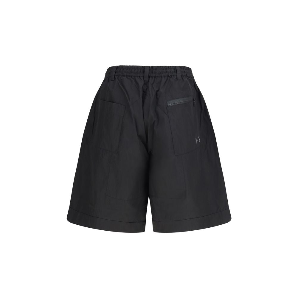 Y-3 Black Cotton Bermuda Shorts | Regal Royce