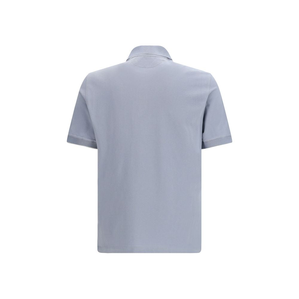 Brunello Cucinelli Blue Cotton Polo Shirt | Regal Royce