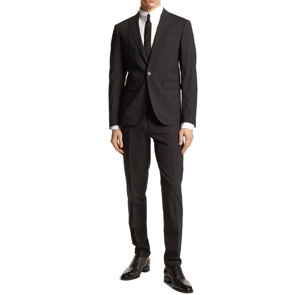 Dsquared² Black Elastane Two-Piece Suit | Regal Royce