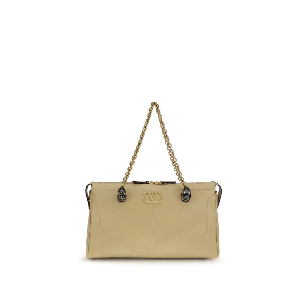 Valentino Garavani Beige Lamb Ovis Aries Aries Shoulder Bag | Regal Royce