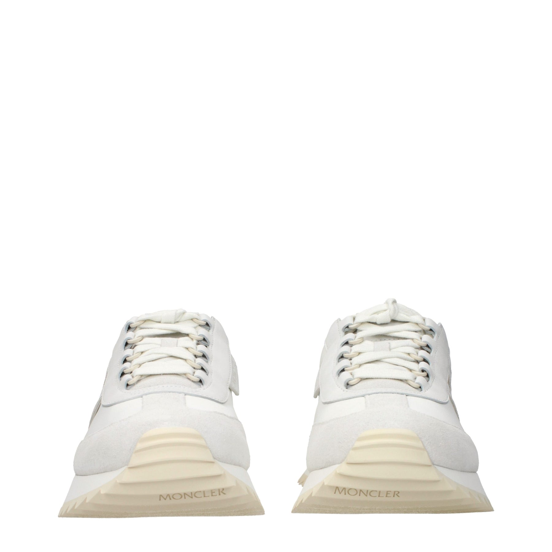 Moncler White Leather Athletic Sneakers | Regal Royce