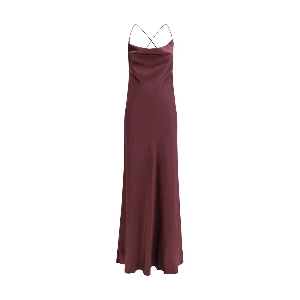 PINKO Bordeaux Marabou Casual Dress | Regal Royce