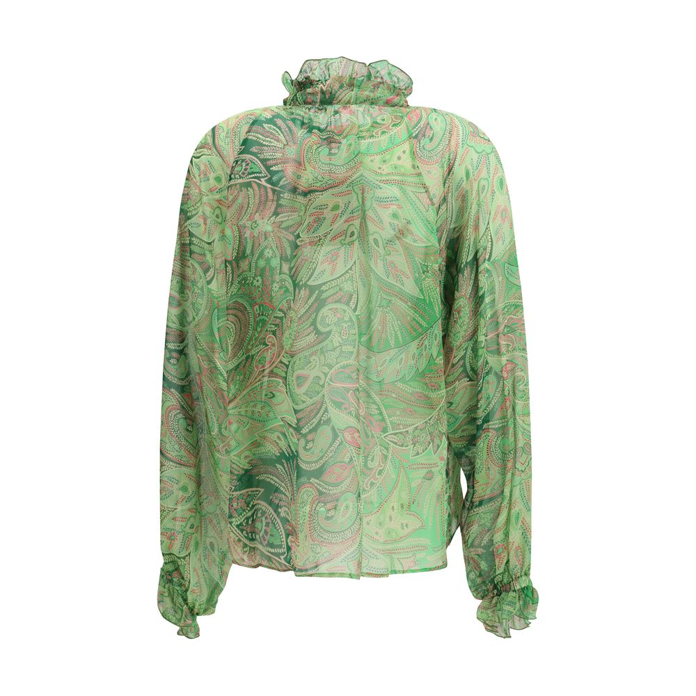 Etro Bicolor Silk Pattern Shirt | Regal Royce