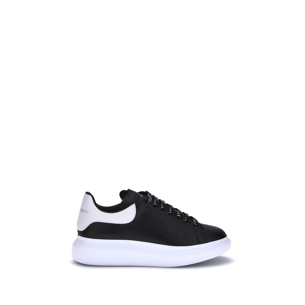 Alexander McQueen Black Calf Leather Bos Taurus Platform Sneakers | Regal Royce