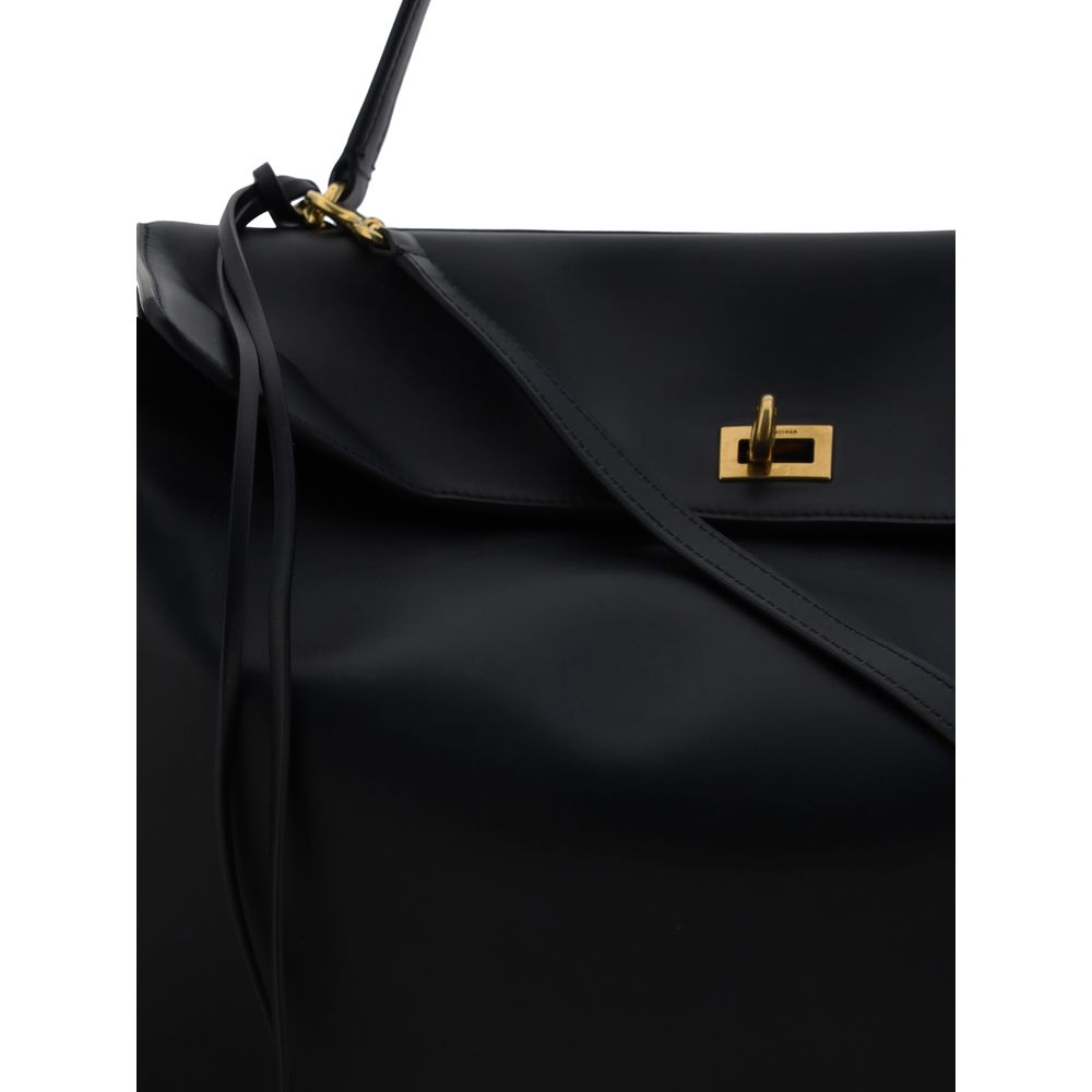 Balenciaga Black Calf Leather Bos Taurus Shoulder Bag | Regal Royce