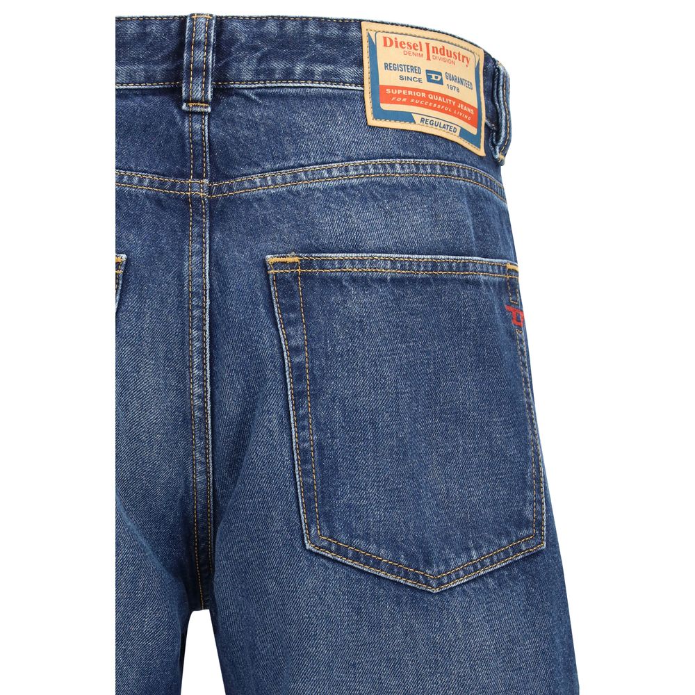 Diesel Blue Cotton Tapered Jeans | Regal Royce