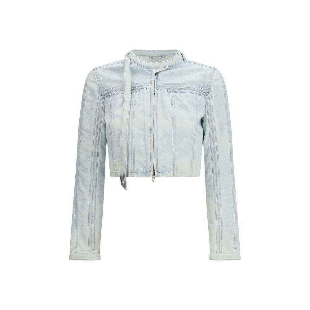 Diesel Blue Cotton Biker Jacket | Regal Royce