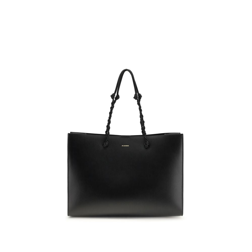 Jil Sander Black Calf Leather Bos Taurus Shoulder Bag | Regal Royce