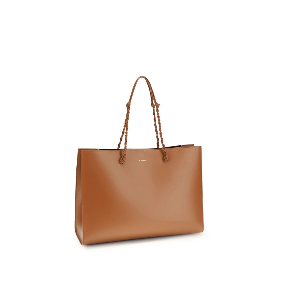 Jil Sander Brown Calf Leather Bos Taurus Shoulder Bag | Regal Royce