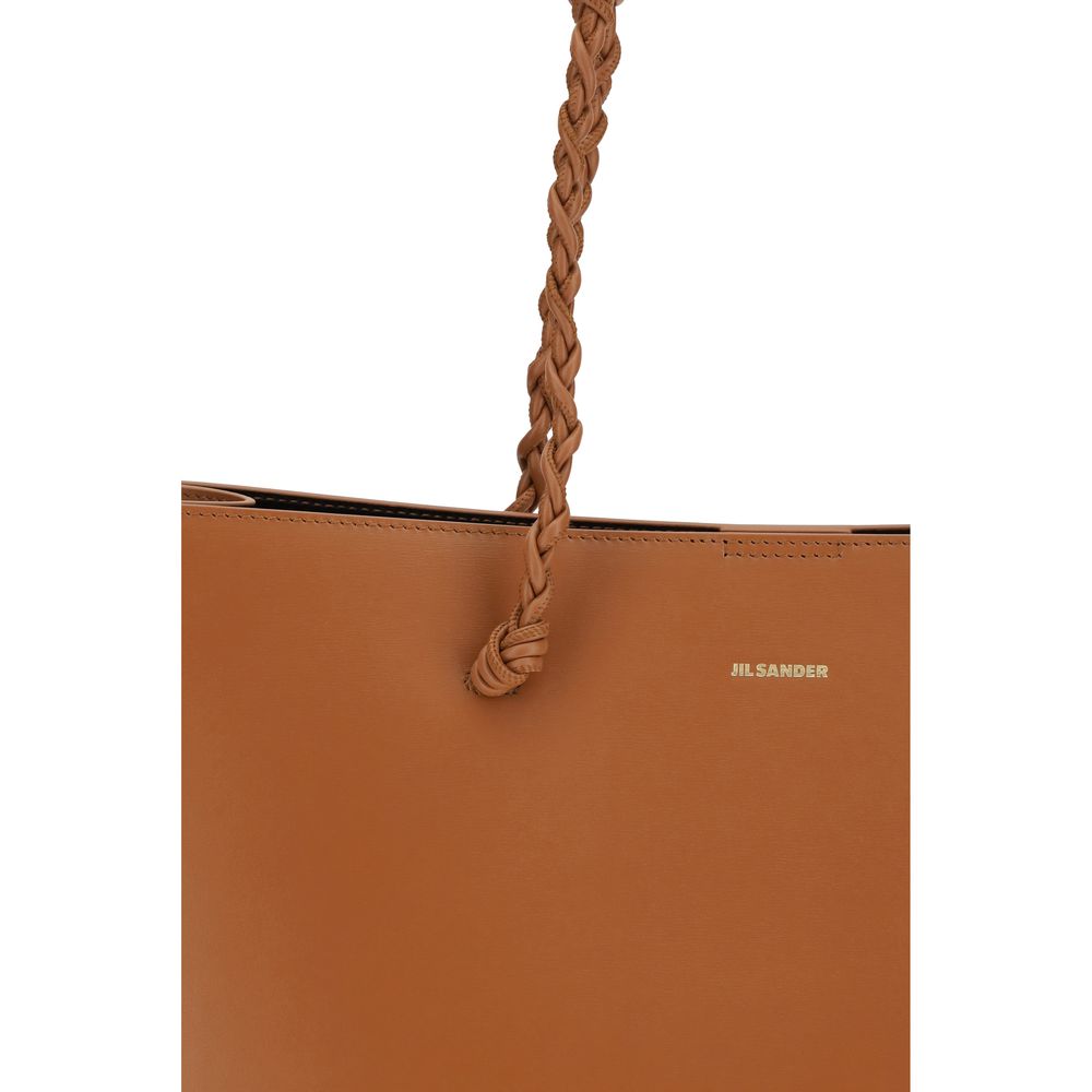 Jil Sander Brown Calf Leather Bos Taurus Shoulder Bag | Regal Royce