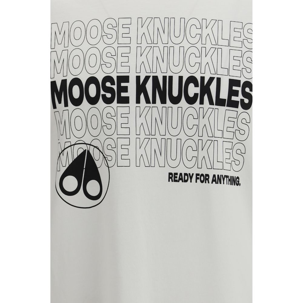 Moose Knuckles White Cotton T-Shirt | Regal Royce