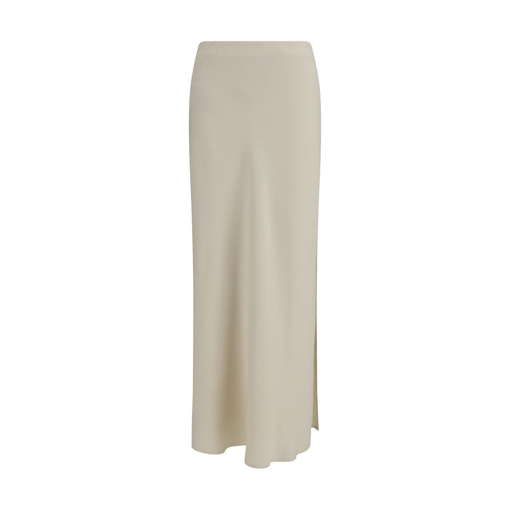 Brunello Cucinelli Beige Viscose Long Skirt | Regal Royce