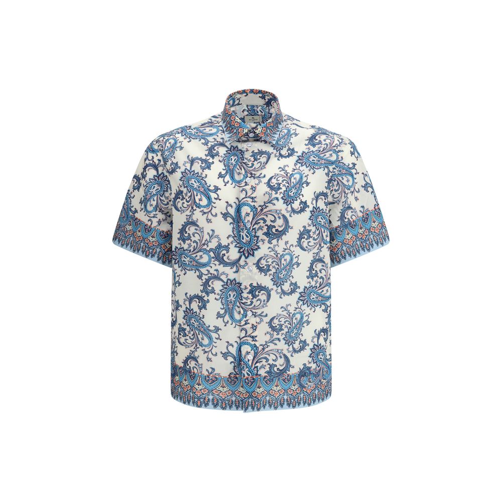 Etro Blue Cotton Pattern Shirt | Regal Royce