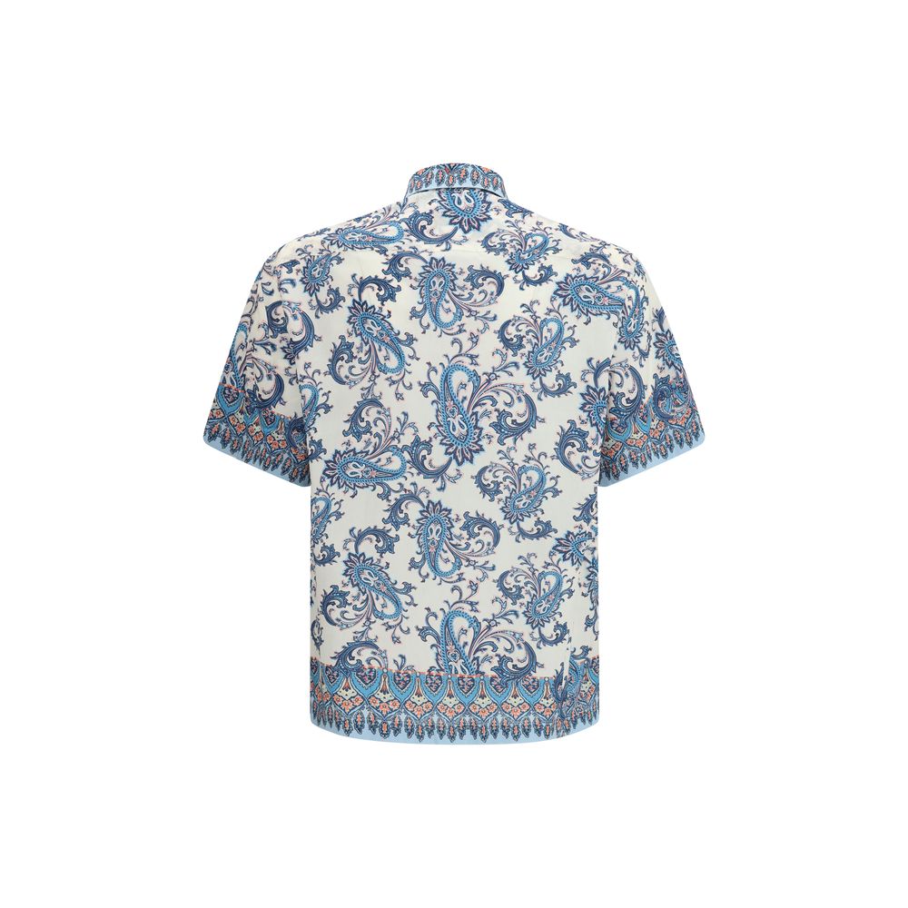 Etro Blue Cotton Pattern Shirt | Regal Royce