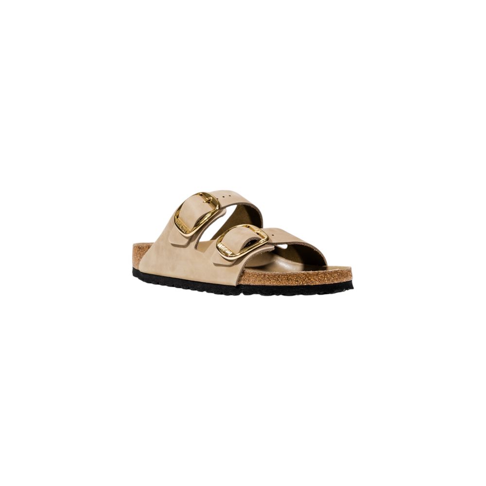 Birkenstock Beige Leather Flat Sandals | Regal Royce
