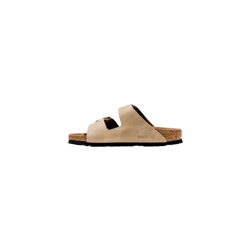Birkenstock Beige Leather Flat Sandals | Regal Royce