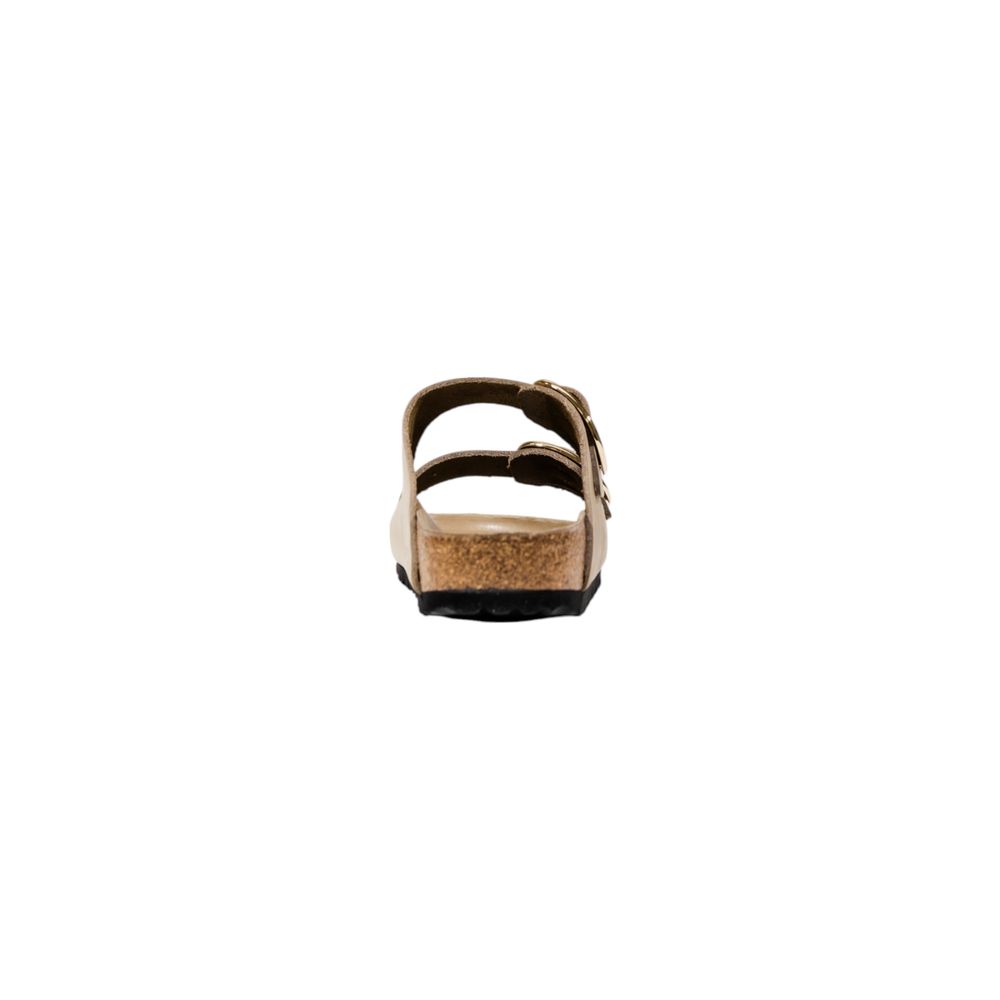 Birkenstock Beige Leather Flat Sandals | Regal Royce