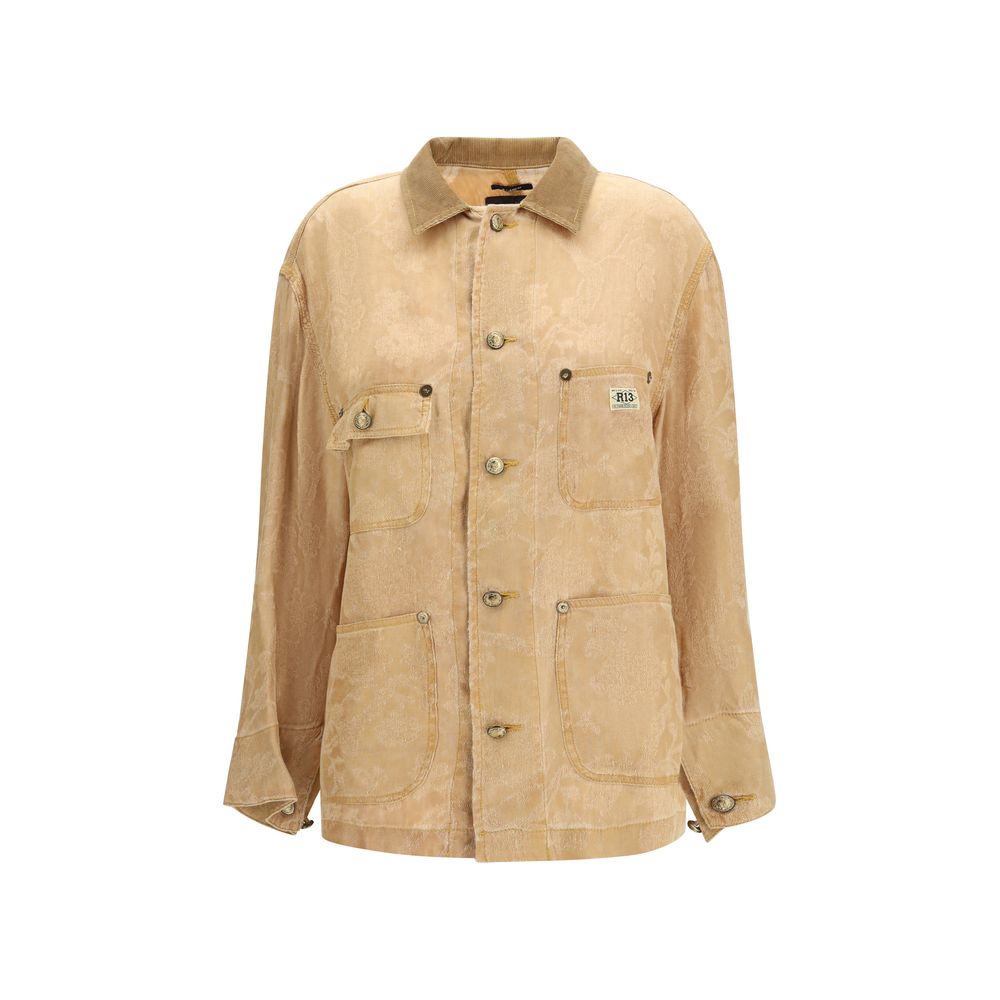 R13 Orange Linen Coat | Regal Royce