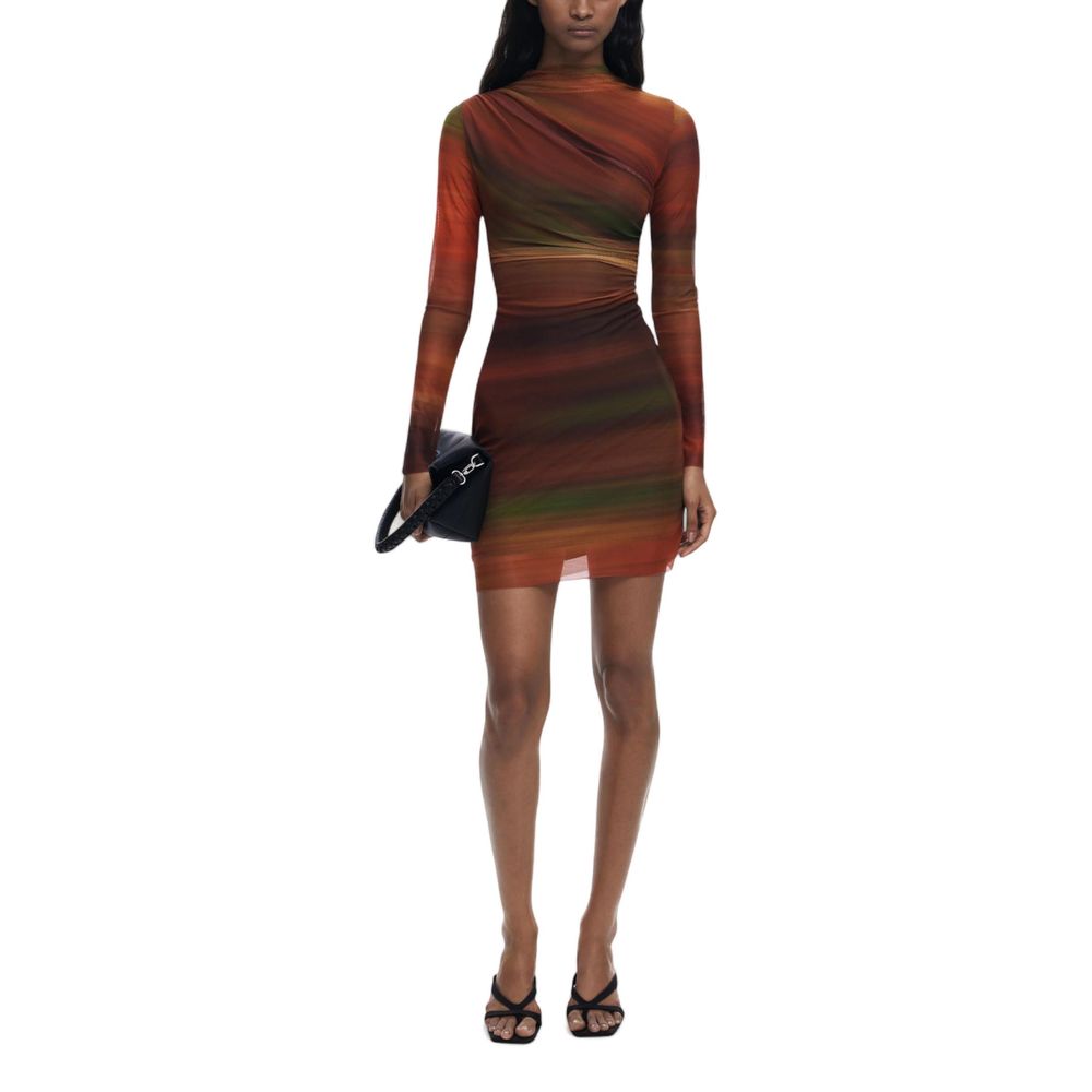 Desigual Orange Polyester Short Dress | Regal Royce