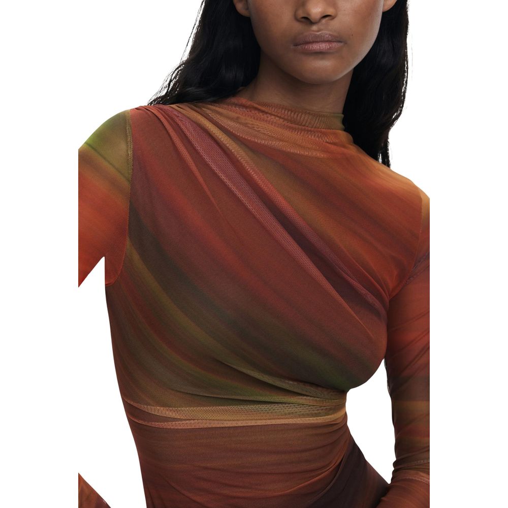 Desigual Orange Polyester Short Dress | Regal Royce