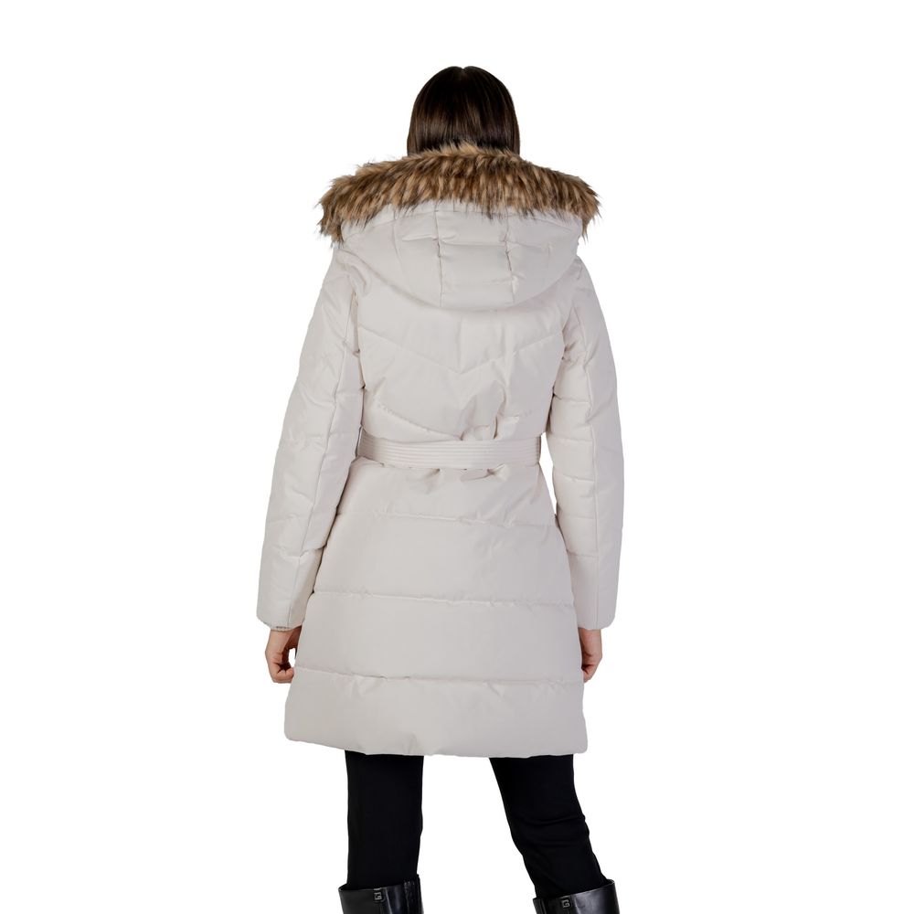 Guess Cream Polyester Coat | Regal Royce