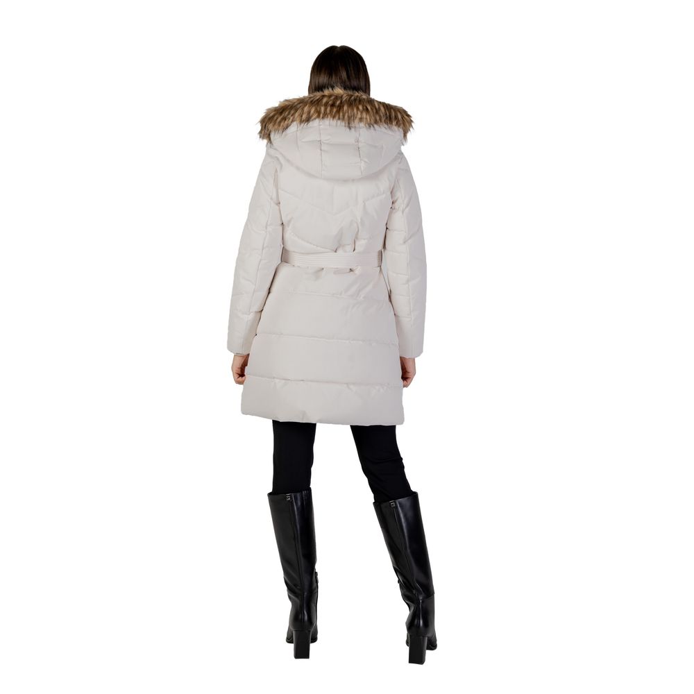 Guess Cream Polyester Coat | Regal Royce