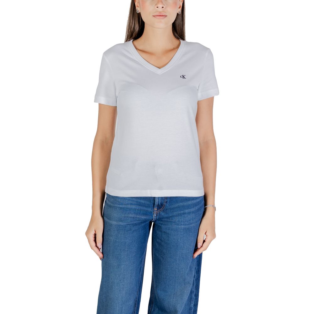 Calvin Klein Jeans White Cotton T-Shirt | Regal Royce