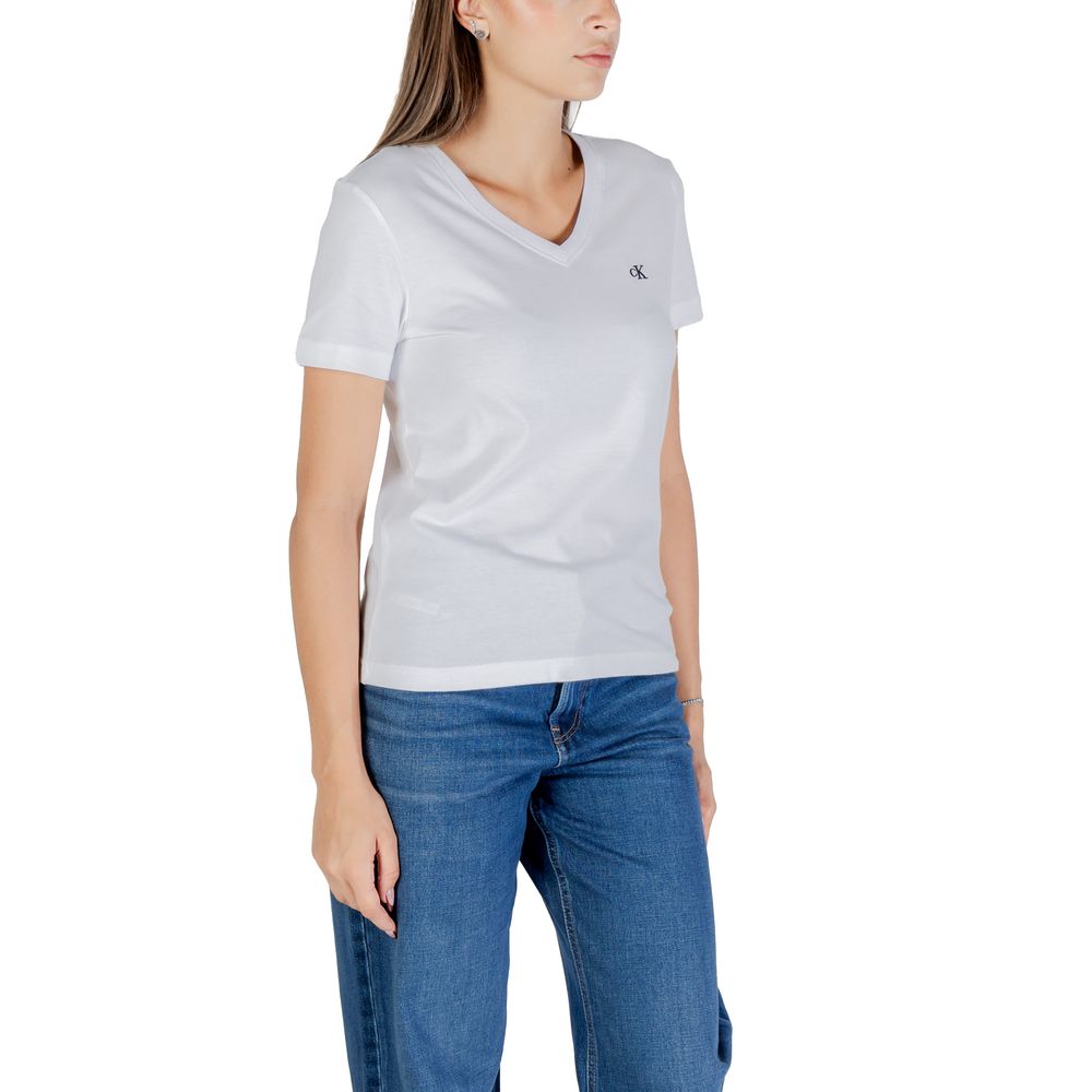 Calvin Klein Jeans White Cotton T-Shirt | Regal Royce