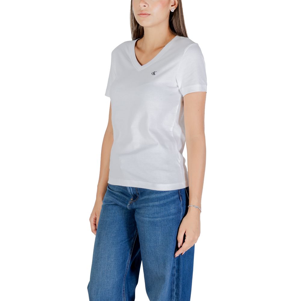 Calvin Klein Jeans White Cotton T-Shirt | Regal Royce