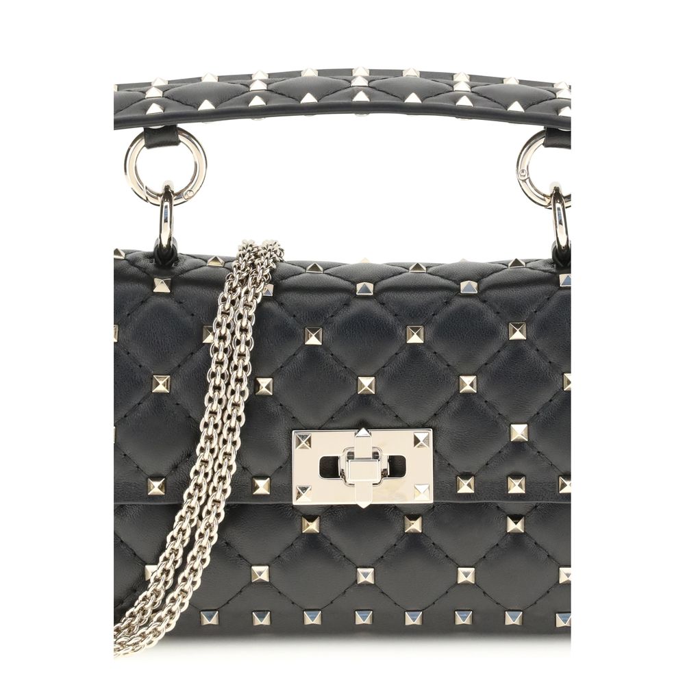 Valentino Garavani Black Calf Leather Bos Taurus Handbag | Regal Royce