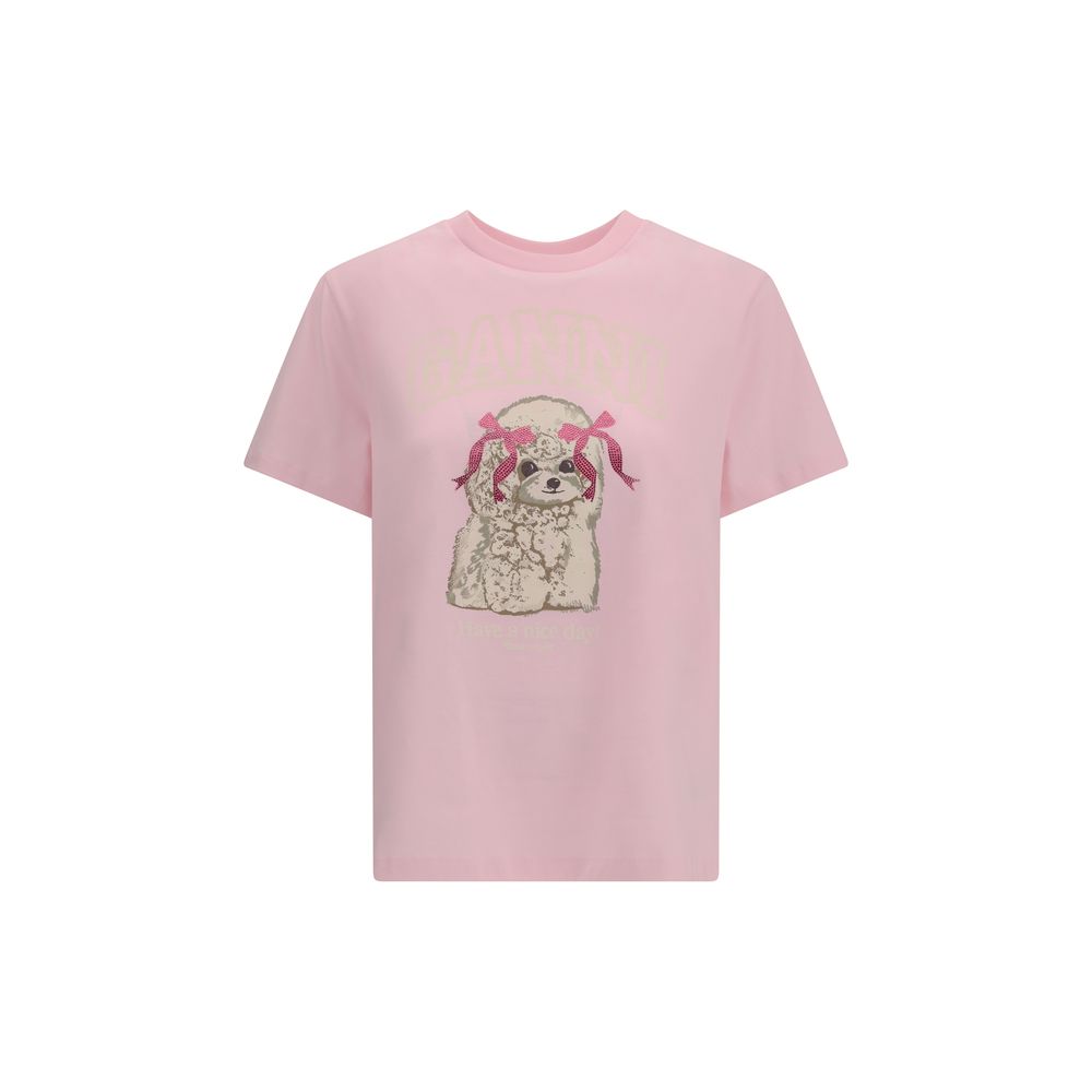 Ganni Multicolor Cotton T-Shirt | Regal Royce