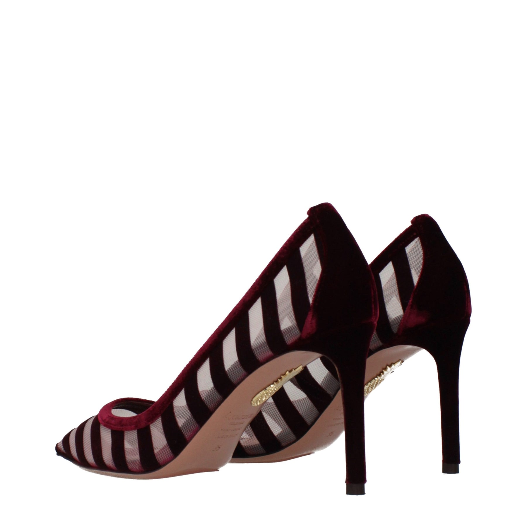 Aquazzura Transparent Velvet Mid Heel Pumps | Regal Royce