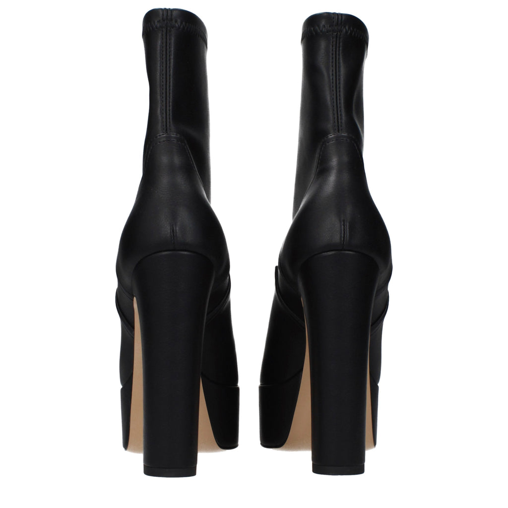 Casadei Black Leather Ankle Boots