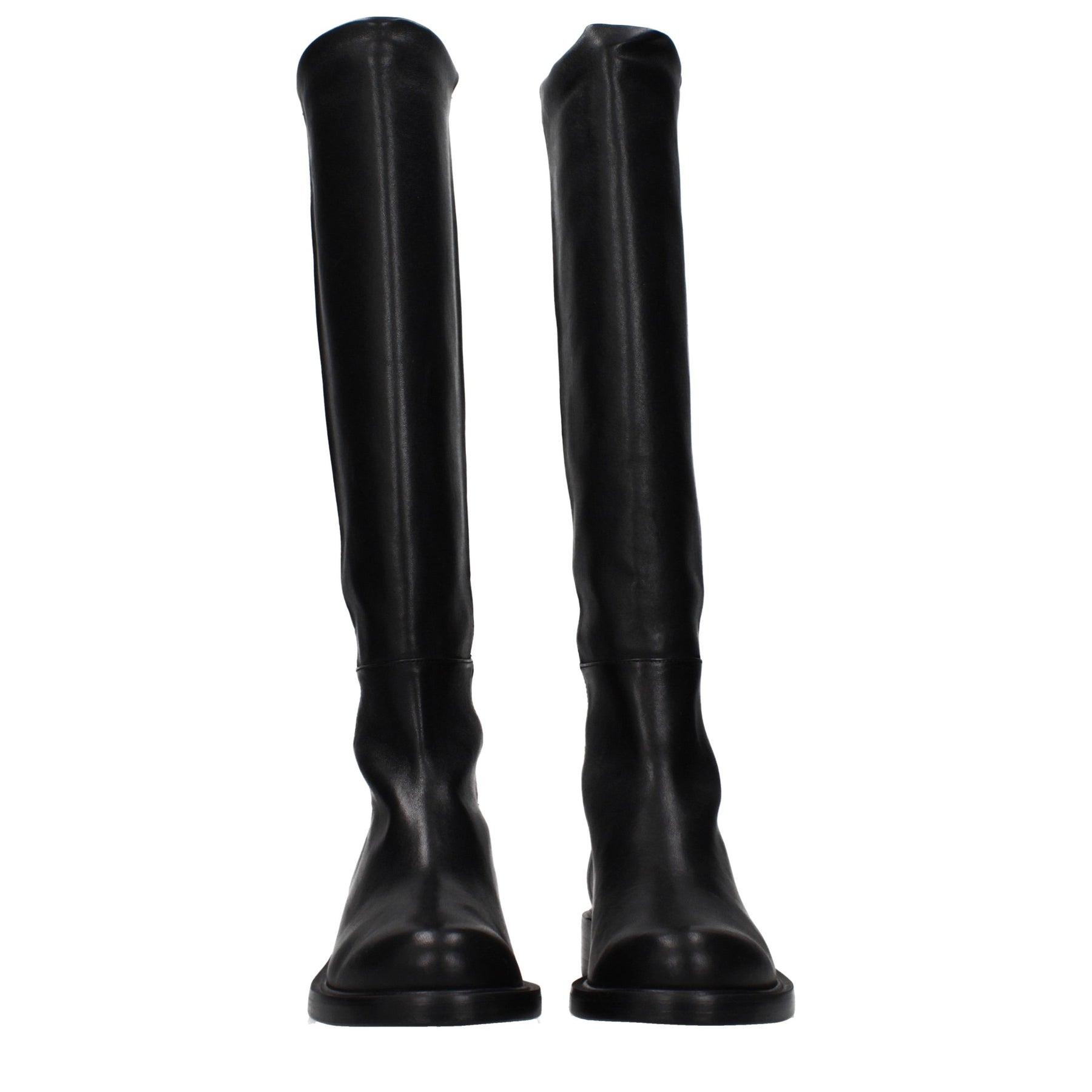 Stuart Weitzman Black Leather Over The Knee | Regal Royce