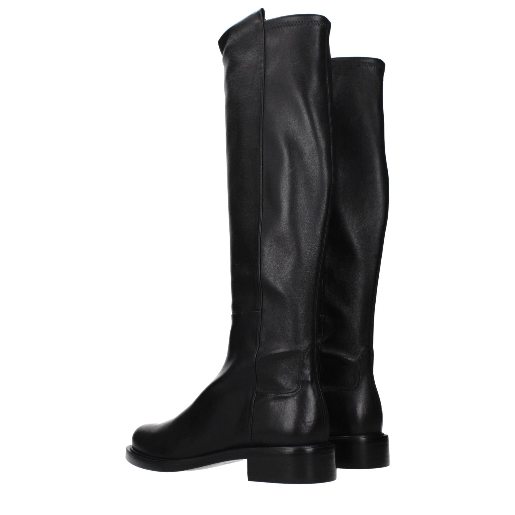 Stuart Weitzman Black Leather Over The Knee | Regal Royce