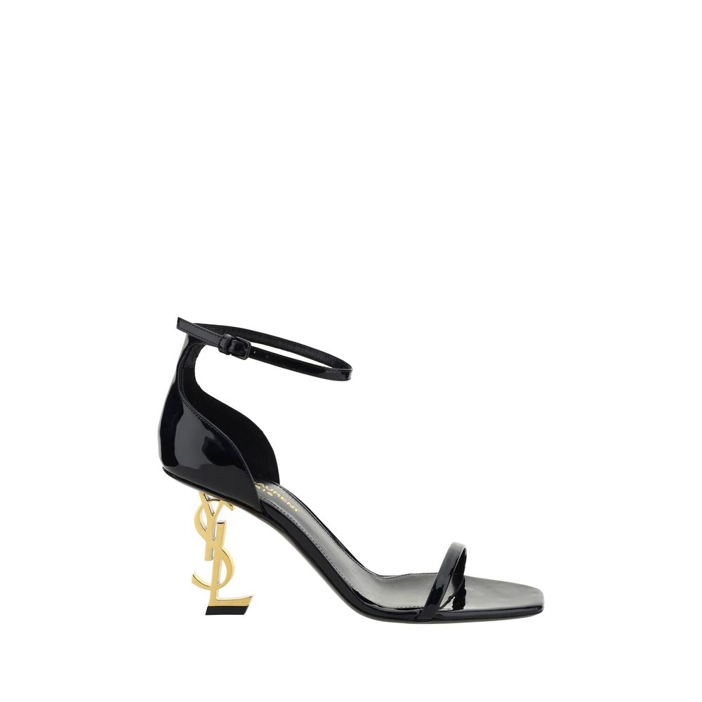 Saint Laurent Black Calf Leather Bos Taurus Stiletto Heel Sandals | Regal Royce