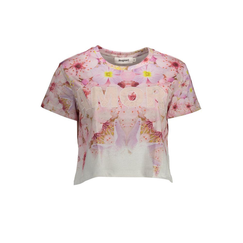 Desigual Rosa Cotton Women T-Shirt | Regal Royce