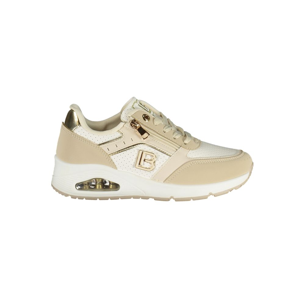 Laura Biagiotti Beige Polyurethane Women Sneaker | Regal Royce