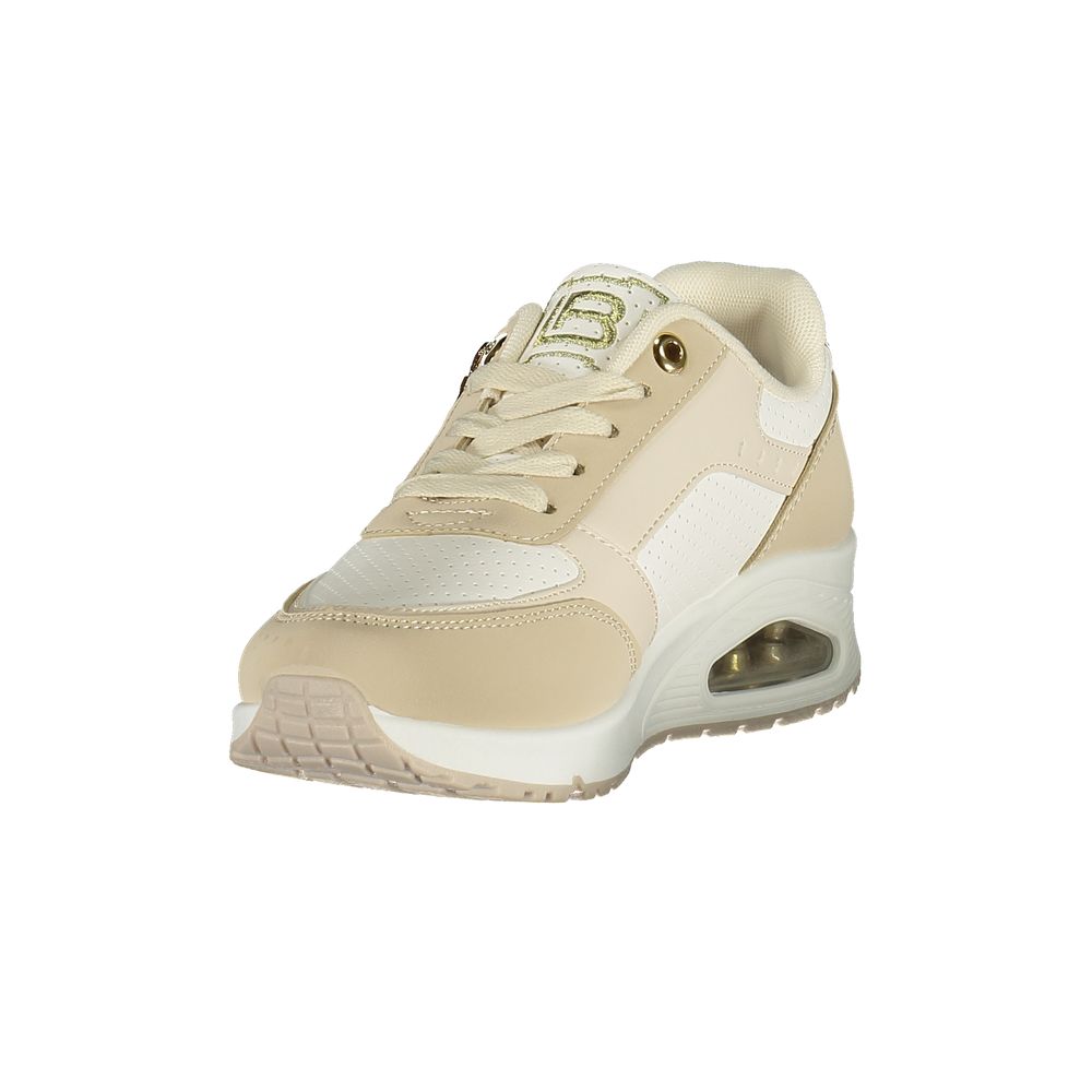 Laura Biagiotti Beige Polyurethane Women Sneaker | Regal Royce
