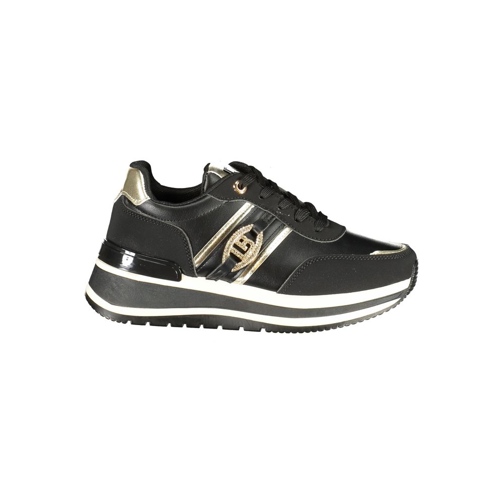 Laura Biagiotti Black Polyurethane Women Sneaker | Regal Royce