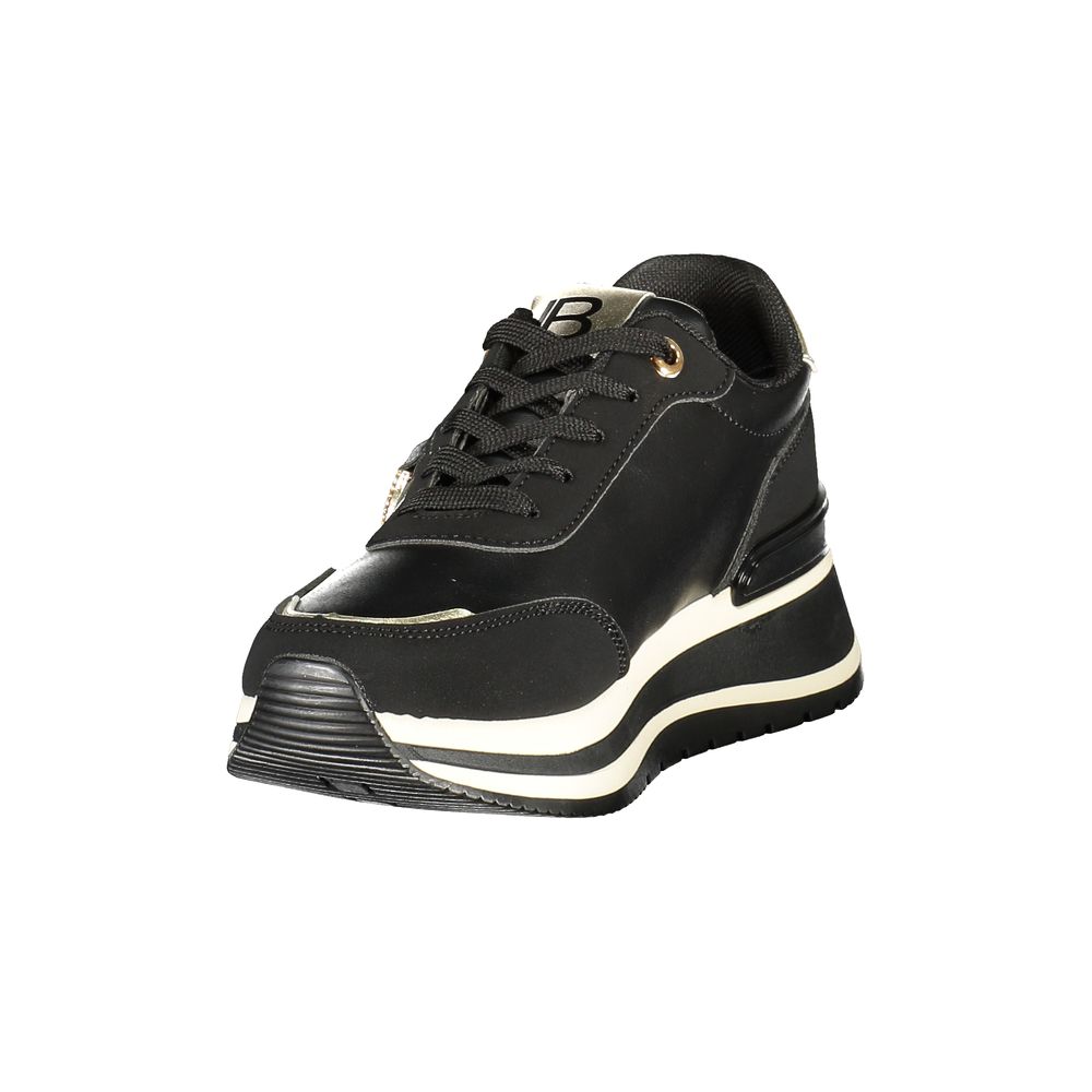 Laura Biagiotti Black Polyurethane Women Sneaker | Regal Royce