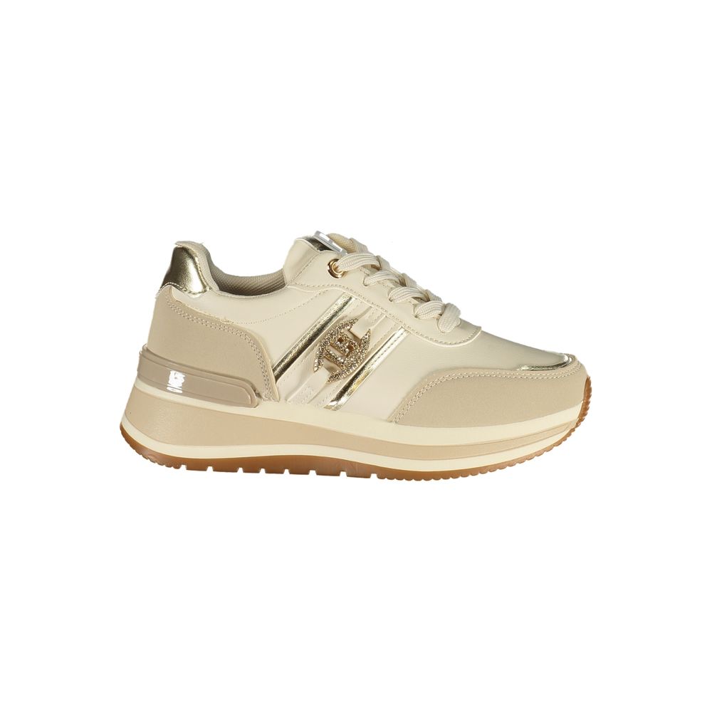 Laura Biagiotti Beige Polyurethane Women Sneaker | Regal Royce
