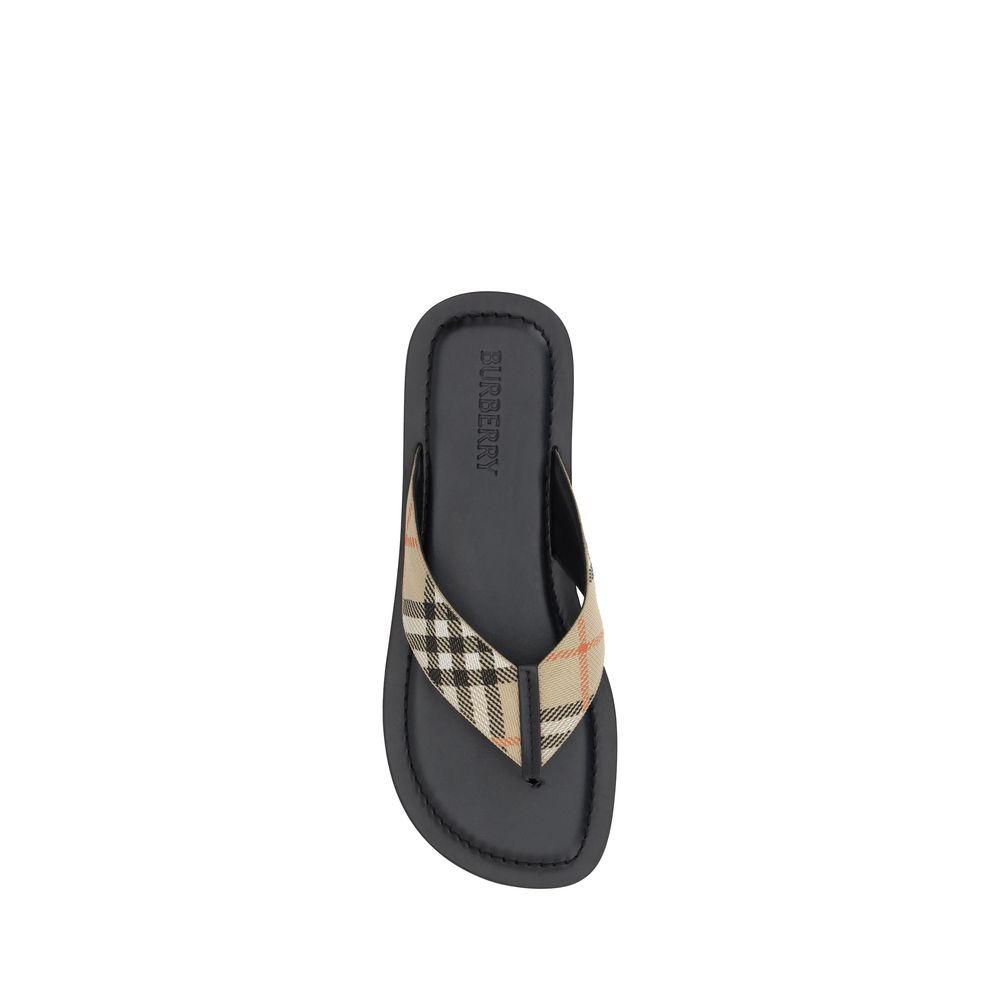 Burberry Multicolor Polyester Flip-Flop Sandals | Regal Royce