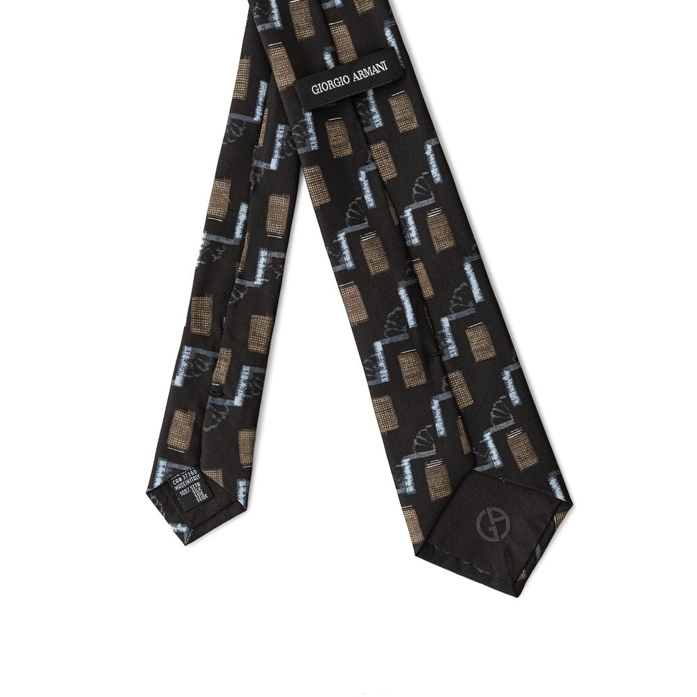 Giorgio Armani Black Silk Tie | Regal Royce