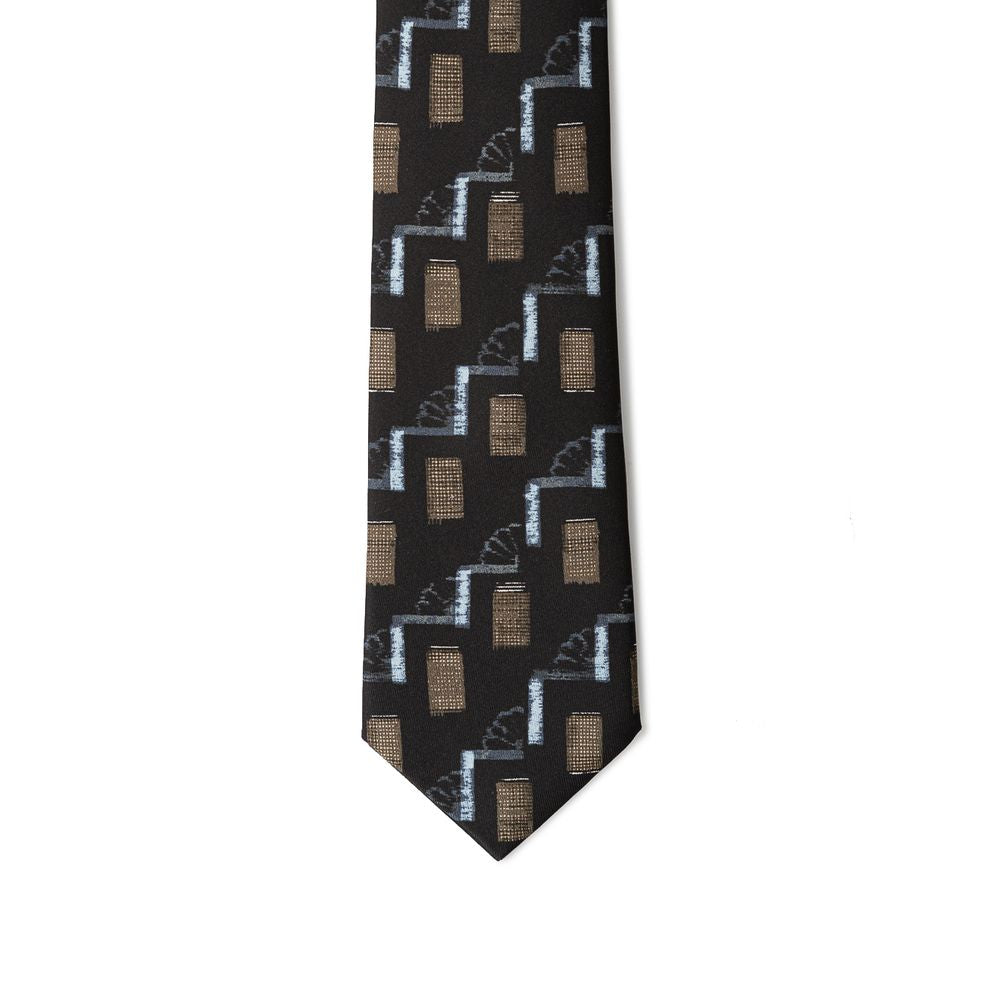 Giorgio Armani Black Silk Tie | Regal Royce