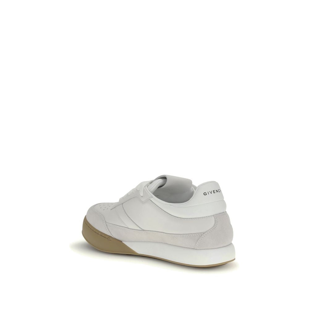 Givenchy White Calf Leather Bos Taurus Chunky Sneakers | Regal Royce