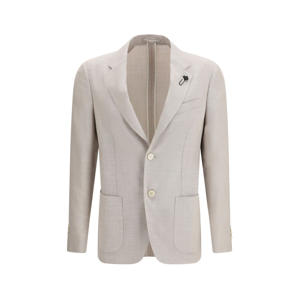 Lardini Beige Silk Blazer | Regal Royce