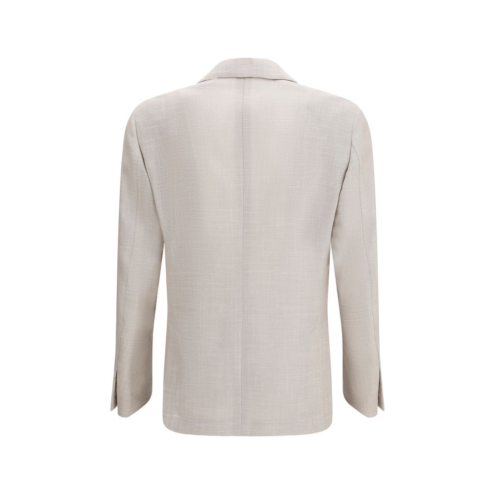Lardini Beige Silk Blazer | Regal Royce