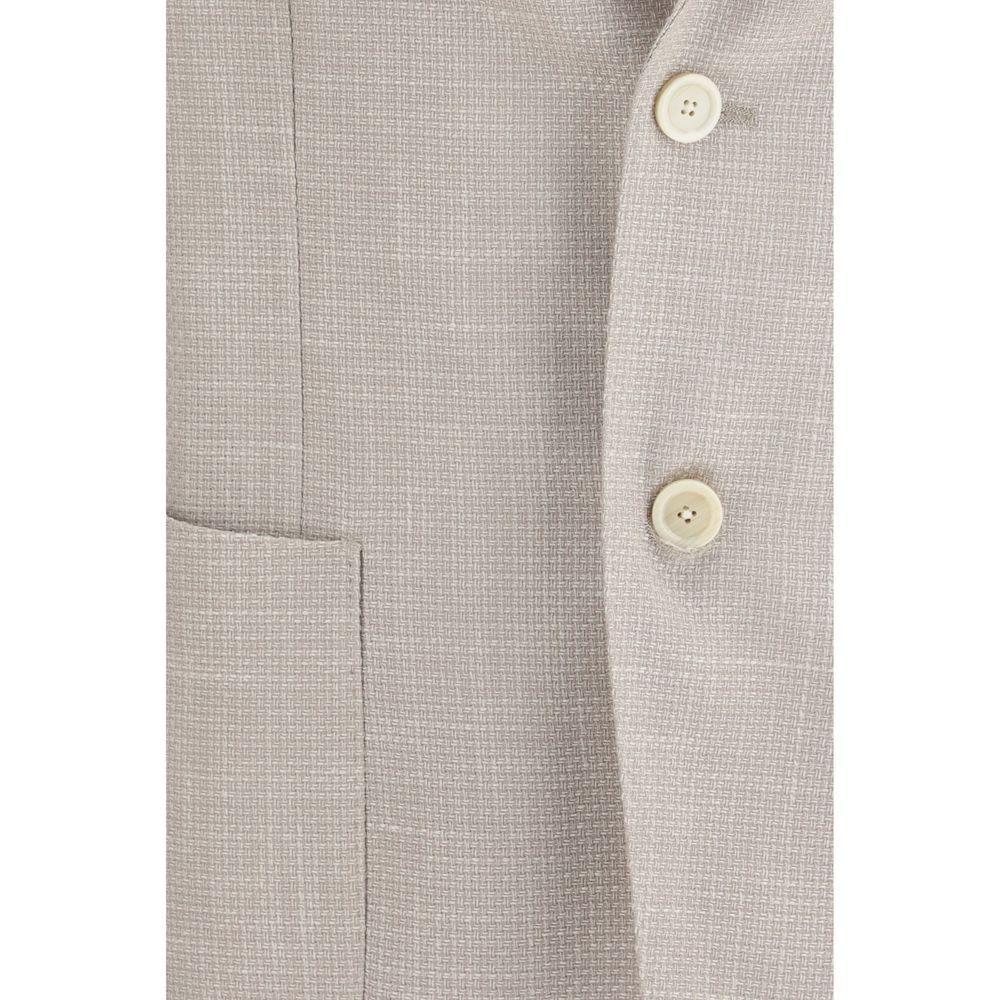 Lardini Beige Silk Blazer | Regal Royce